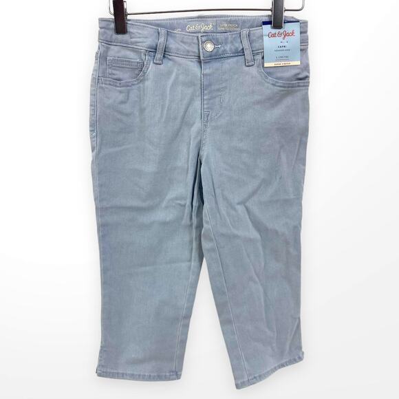 CAT AND JACK Blue Light Wash Super Stretch Denim Capris - Picture 9 of 9